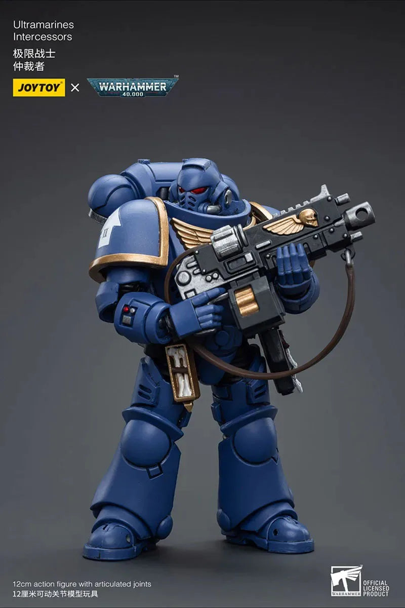 JOYTOY Warhammer 40K 1/18 Ultramarines Intercessors Action Figure 12cm Soldier Figurine Model Toy for Collection