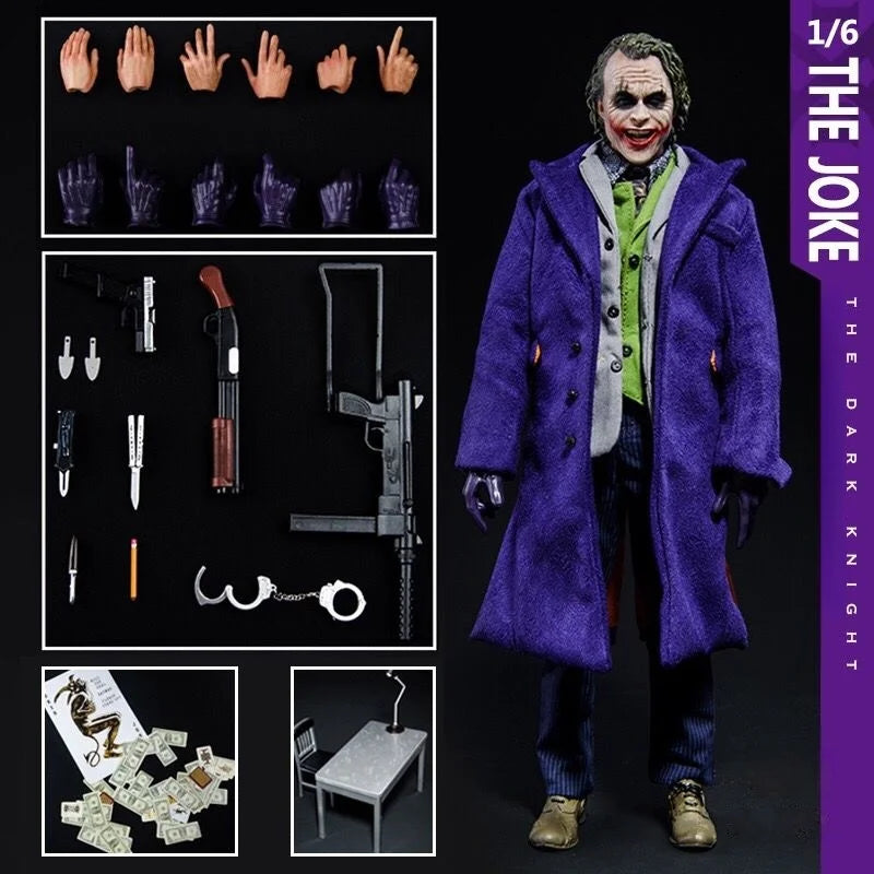 HC Hot Toys Real Clothes Joker Figur Der Komiker Play Arts The Dark Knight 1/6 Gelenkfigur Sammlermodell Spielzeug 30CM