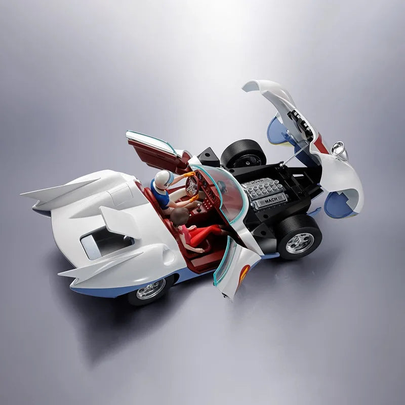 100%Original in Stock Bandai Superalloy Speed Racer Mach GoGoGo Mach 5 Anime Character Assemble Toy Model Ornaments Collection