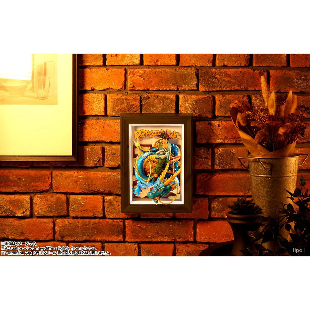 100% Authentic In Stock Bandai Tamashii Art Series Dragon Ball Anime Son Goku & Shenron 3D Figure Frame