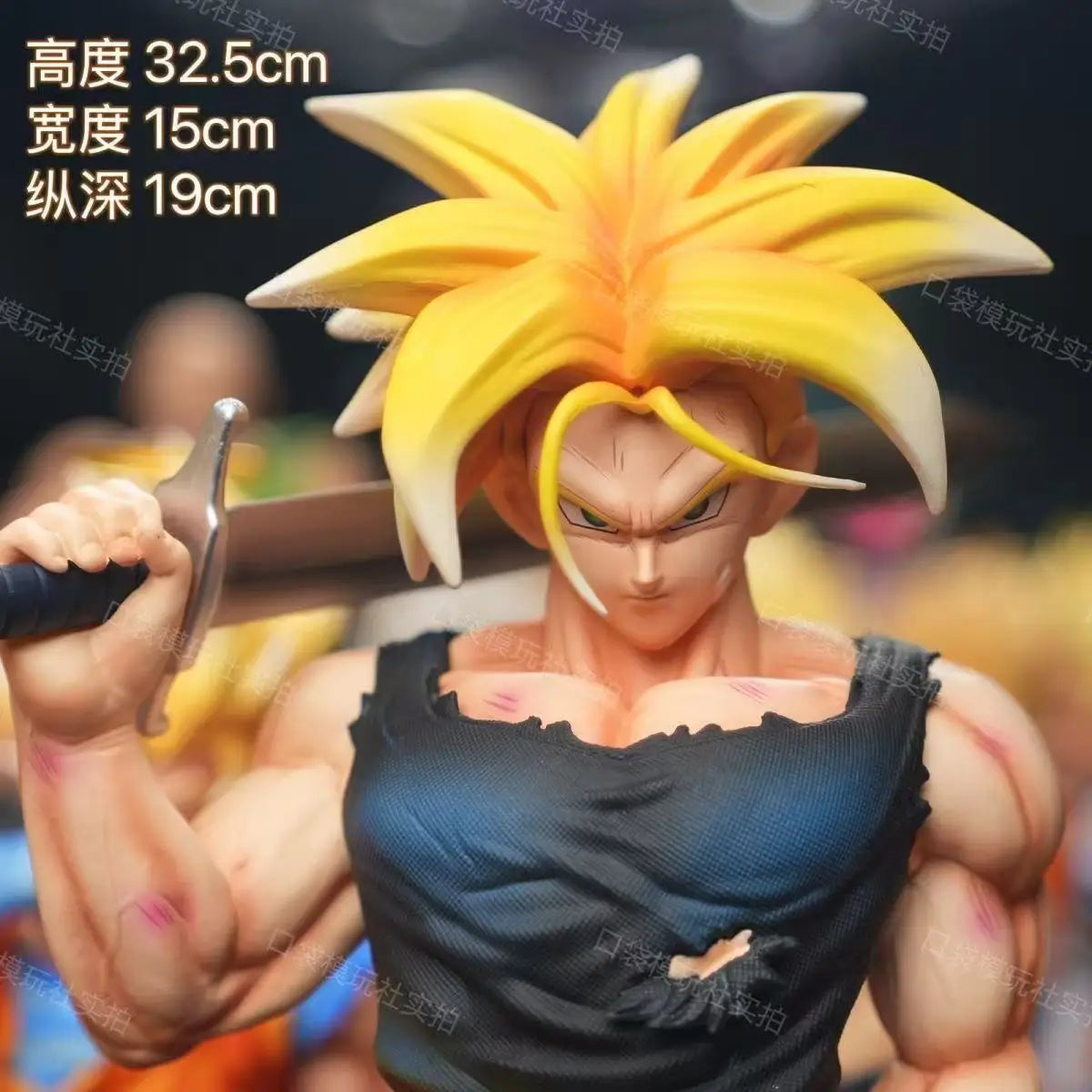 32.5cm/12.8inch Dragon Ball Z Trunks Figure Replace Heads Future Trunks Super Saiyan Action Figures Collection Mode Toys Gifts