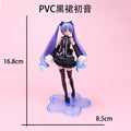 17CM Anime Hatsune Miku Project DIVA Arcade Future Tone Hatsune Miku Black Dress Lolita Model Toy Gift Collection Aciton Figure