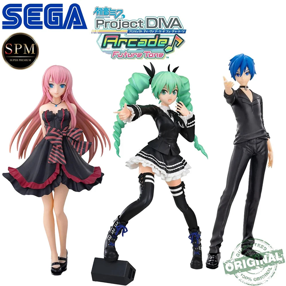 In Stock Original Sega Spm Figure Hatsune Miku Project Diva Arcade Future Tone Hatsune Miku Megurine Luka Kaito Anime Figures