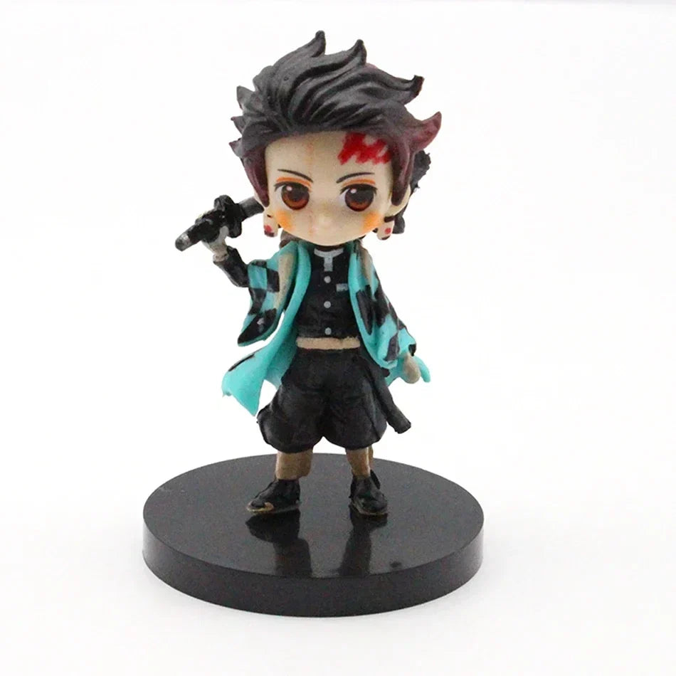 Hot sale Q Posket Figure Wholesale Demon Slayer Mini Figurine 6pcs/12pcs/Sets Kimetsu No Yaiba Small Dolls Desktop Decoration