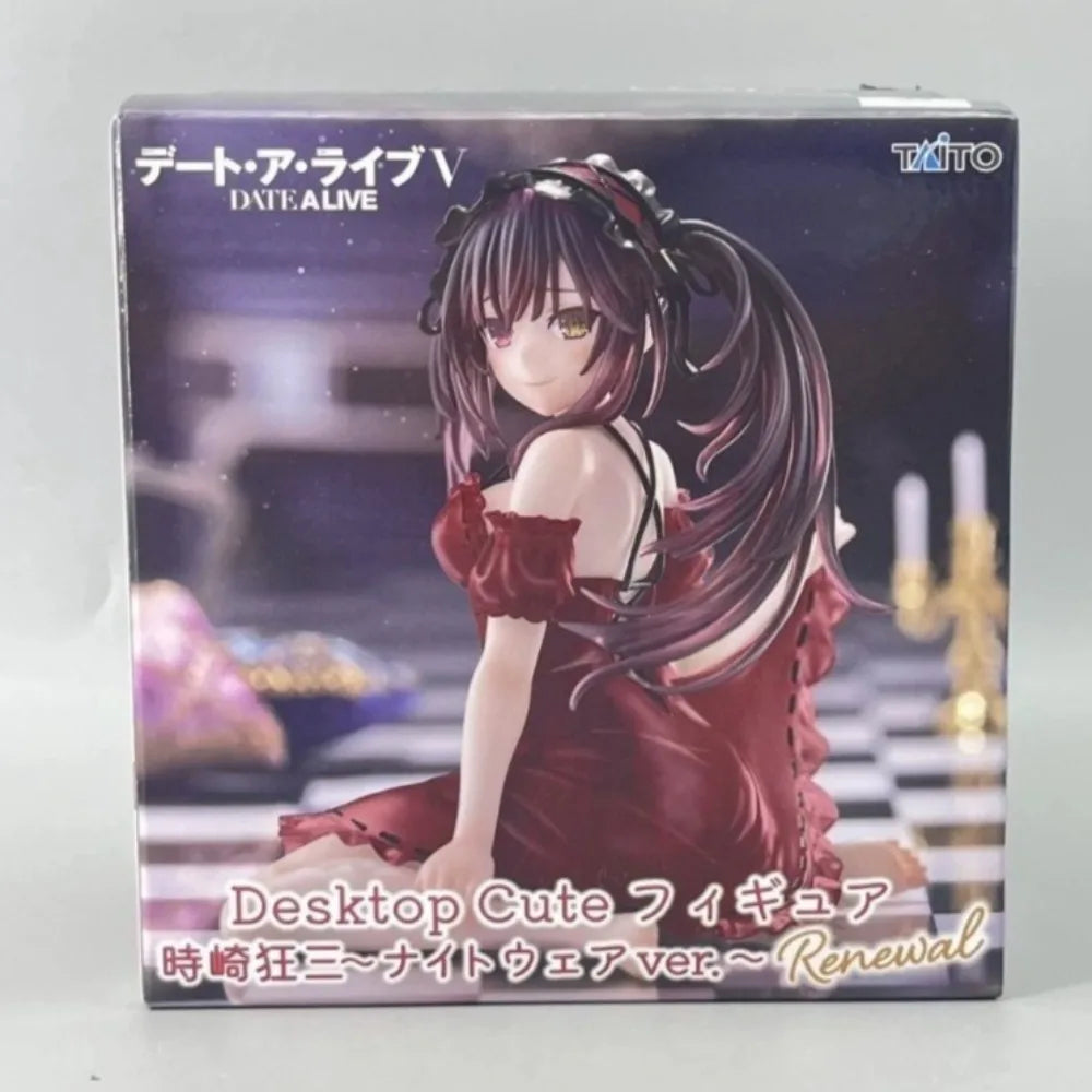 In Stock Taito Original Genuine Anime Date A Live IV Tokisaki Kurumi Desktop Cute Figure Nightwear Renewal 13cm Model Toy Figure