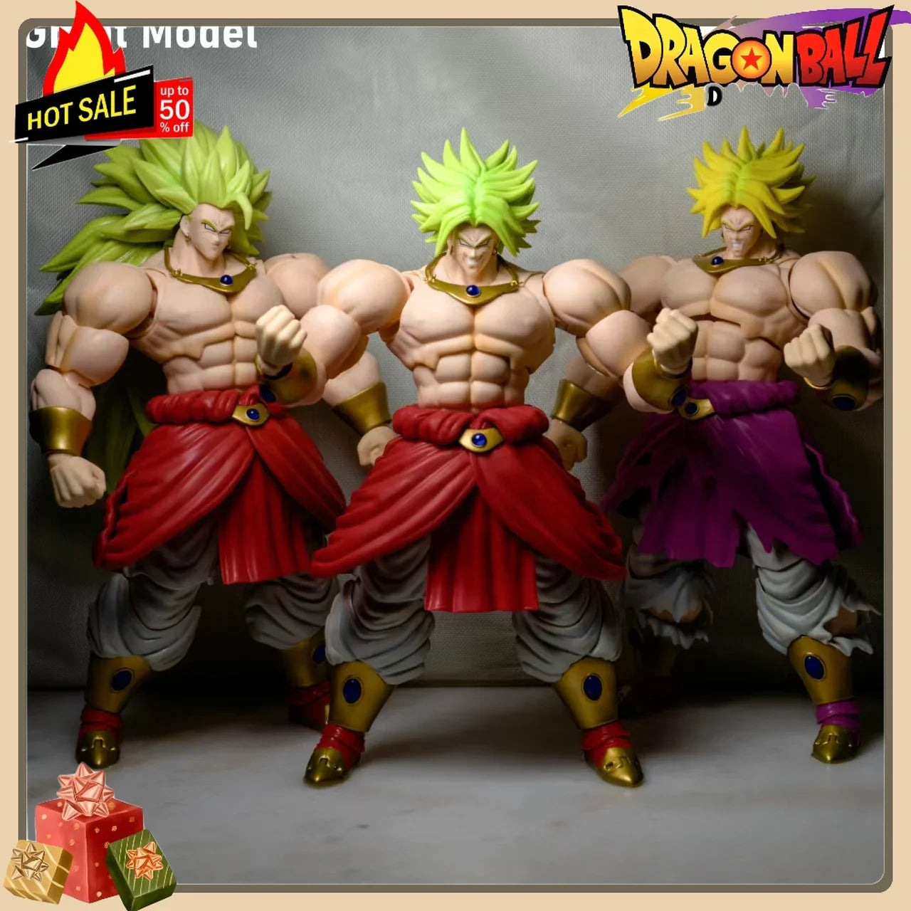 24-hour shipping Dragon Ball Shf Broly Super Saiyan Nordic God 01A 01B 01C B010LB011LB012L Action Figure Toy Collection