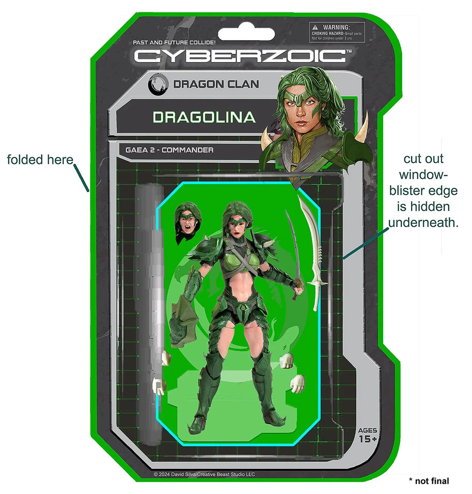 Creative Beast Studio 1:18 Dragolina Smilodon Rider Cyberzoic Model Action Figure Collection Scene Decoration Toys Gift
