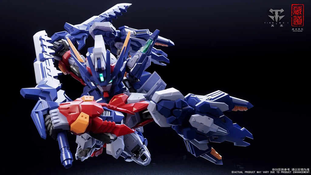 Zangdao Model Sd Tianwei Assembly Model Mecha Anime Figure Cd-Tgm01 Q Version Mecha Collectible Alloy Skeleton Plastic Toy Gift