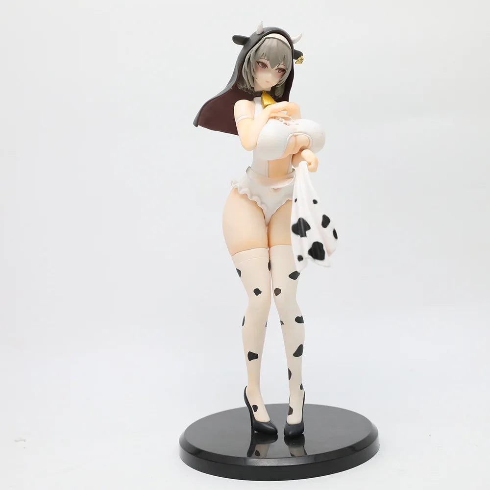 Nyuugyuu Sister Ouko Nun illustration by Biya Anime Girl Figure Cow Pattern Action Figure Sexy Model Doll Toy