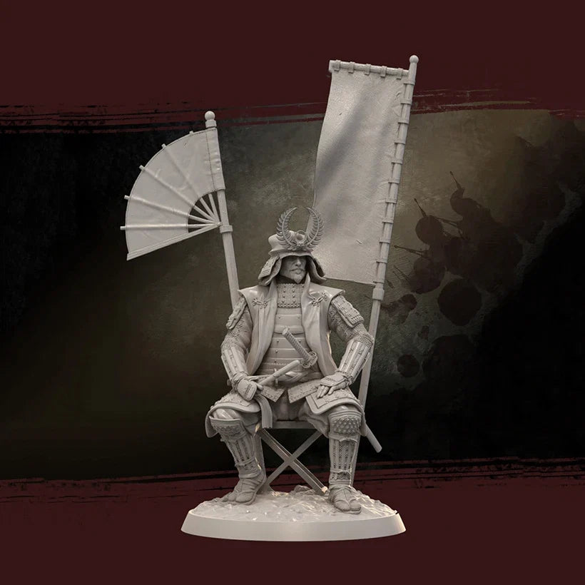 1/18 ancient soldier man Tokugawa sit   Resin figure Model kits Miniature soldier Unassembled Unpainted