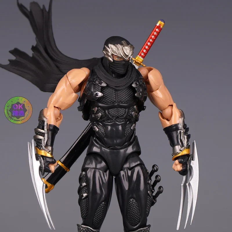 New OK version Kaiyodo Revoltech Yamaguchi Ninja Gaiden Aciton Figure Hayabusa Anime Figure Models Kit Collectible Gifts Custom
