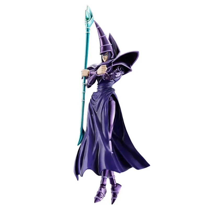 Bandai Genuine SHM Black Magician DARK MAGICIAN Anime Action Figure Collectible Joints Movable Model Toys Ornament Gift Children