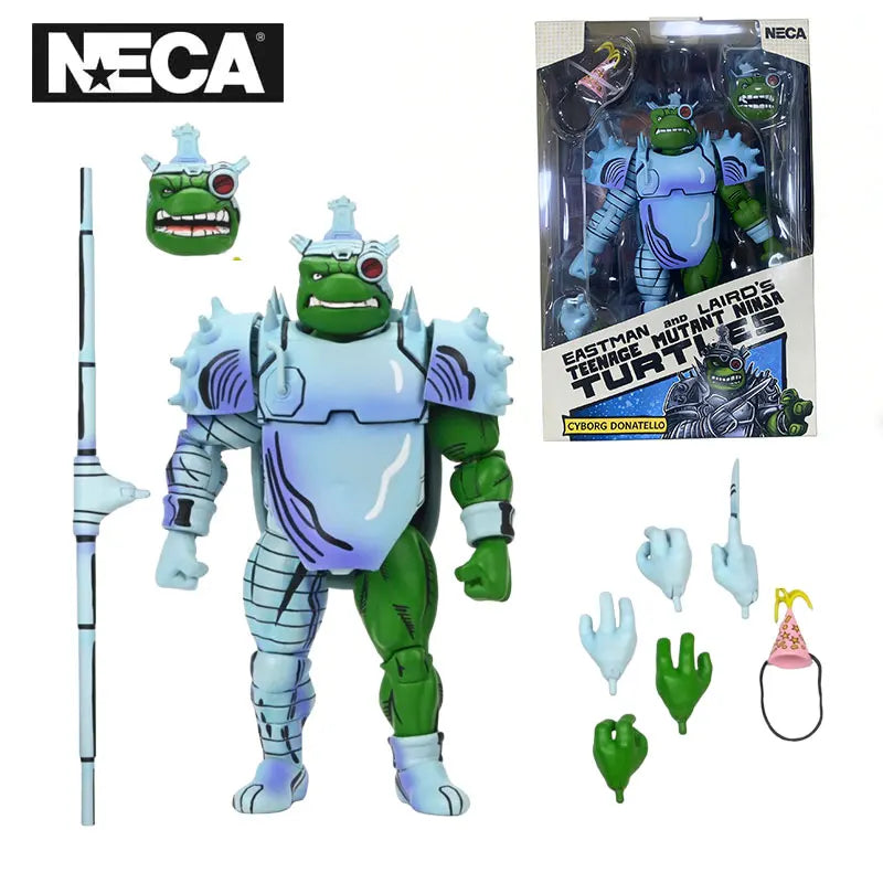 NECA 54403 Toys Teenage Mutant Ninja Turtles (Mirage Comics) - Cyborg Donatello 7" Scale Action Figure Doll Gift Collection TMNT