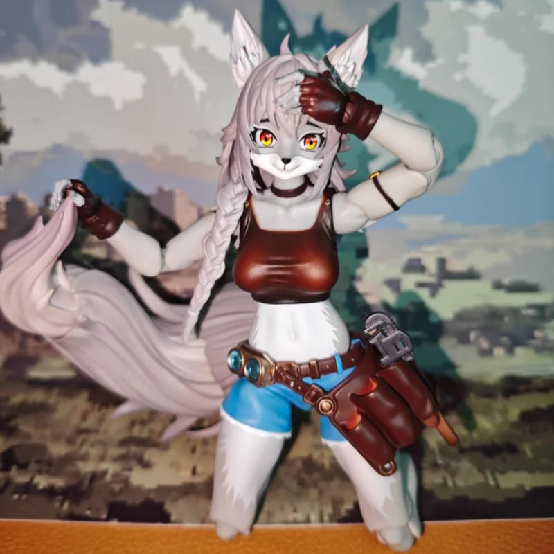In Stock Adventure Squad Fox Girl Action Figure Repairman Style 1/12 Mobile Finished Figure Model Customized Gifts