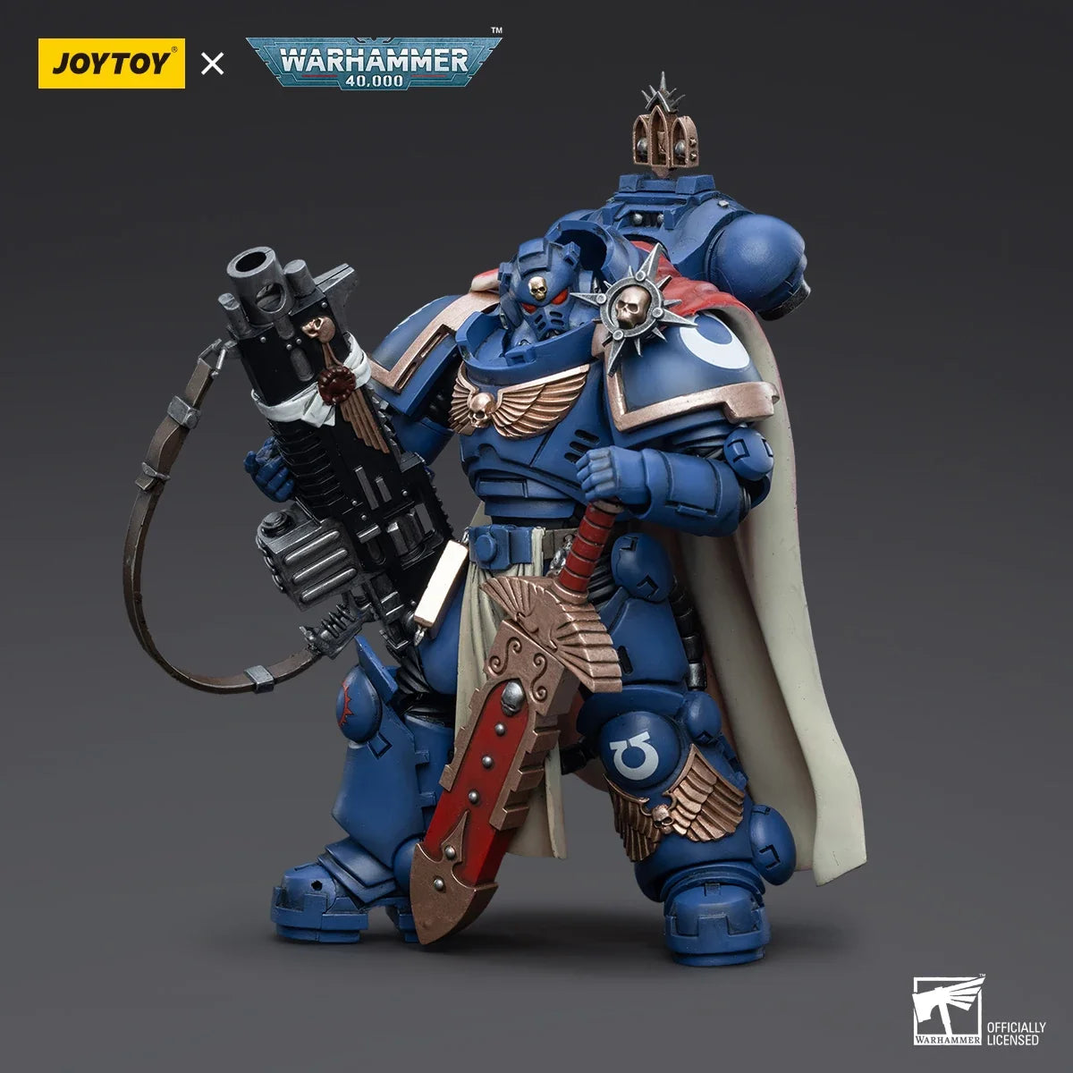 JOYTOY Warhammer 40K 1/18 Action Figure Ultramarines Captain with Master-crafted Heavy Bolt rifle Anime figures Toys