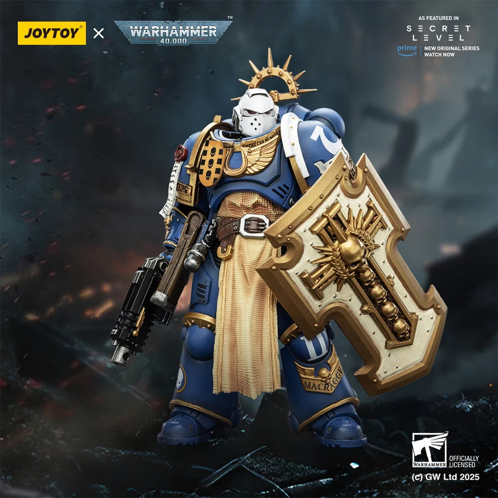 JOYTOY Warhammer 40K 1/18 Ultramarines Titus Metaurus Levantus Torvald Action Figure Model Dolls Toy for Collection Display