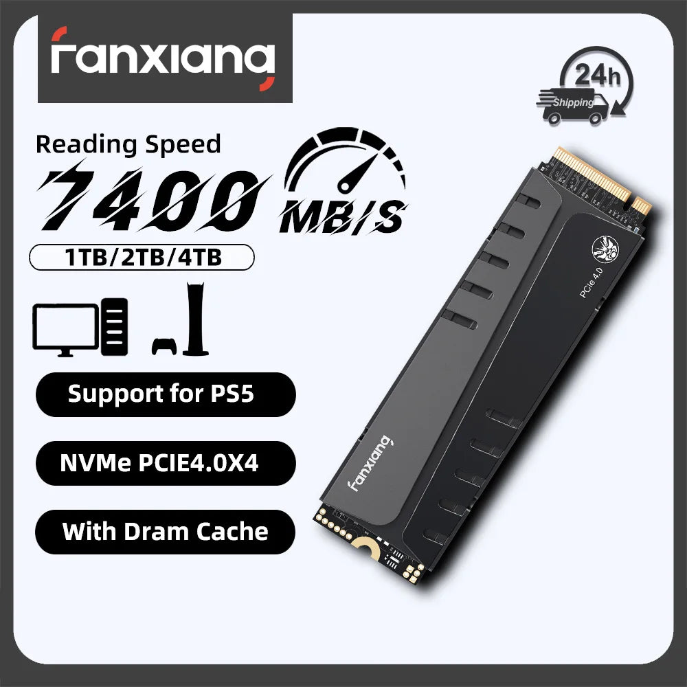 Fanxiang S770 M.2 SSD NVMe 7300MB/s 1TB 2TB 4TB PCIe4.0x4 M.2 2280 Internal Solid State Drive For PS5 Desktop PC SSD Hard Disk