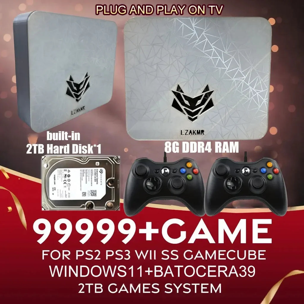 Ultimate Gaming Experience  AK1 I5-6600 Game Box Windows11 2TB Games System with 70000+ Games Support PS2/PS3/WII/SS/GAMECUBE