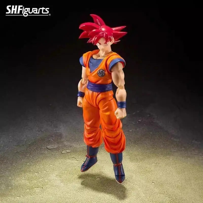 BANDAI S.H.Figuarts SUPER SAIYAN GOD SON GOKU SAIYAN GOD INSTILLED WITH THE LIGHT OF RIGHTEOUS HEARTS 14CM Action Figure Model