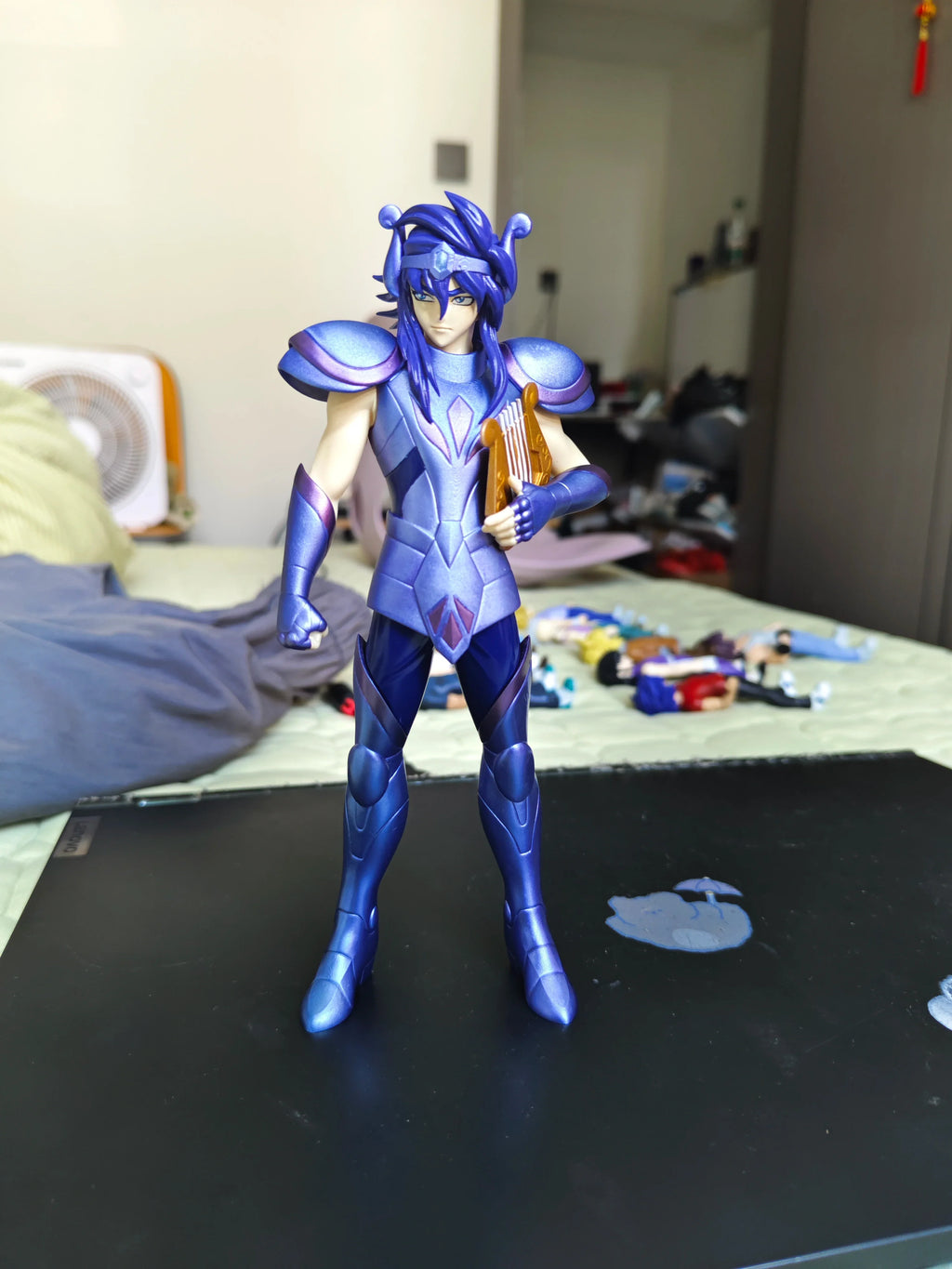 Saint Seiya Wraith Saint Silver Saint Lyra Orpheus Resin Figure Model Toy