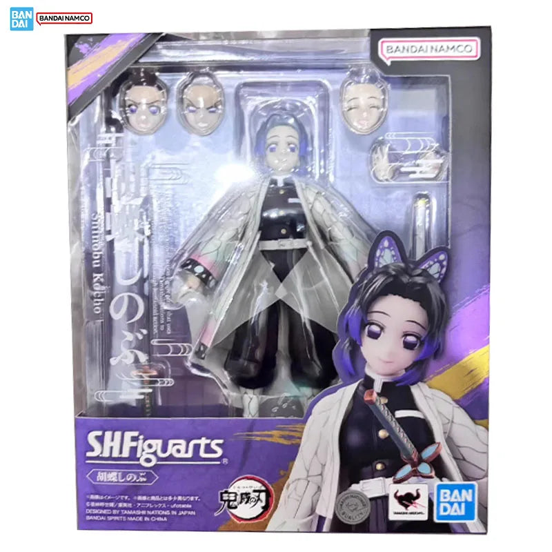 Bandai Demon Slayer Model Kit SHF Shinobu Kochou Genuine Anime Action Figure Collection Girls Model for Toys Christmas Gifts