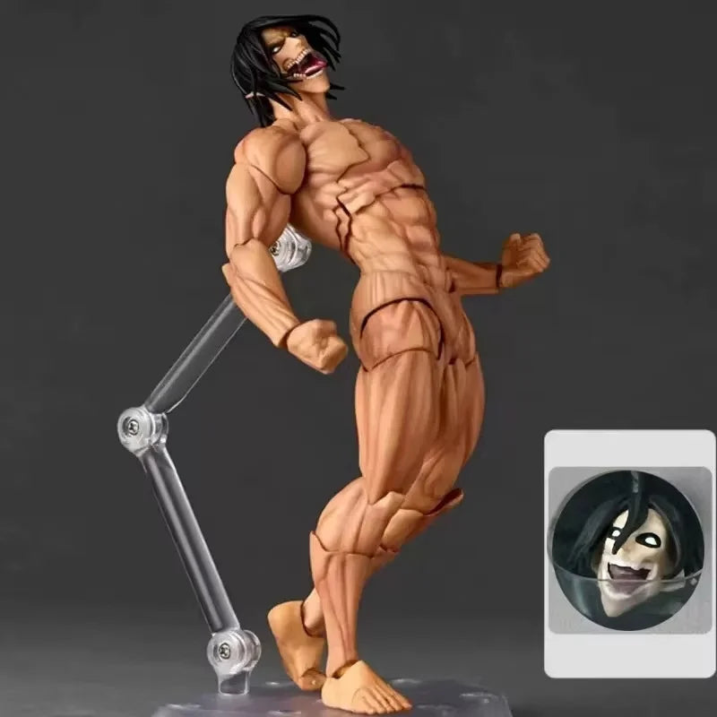 Ko Attack On Titan Eren Jaeger Action Figure Kaiyodo Revoltech Amazing Yamaguchi Series Figurine Collection Birthday Gift
