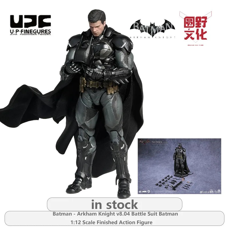U-P-Finegures Original 1\12 Batman - Arkham Knight Series V8.04 Battle Suit Batman Anime Action Figure Model Toys Gifts Fo Boys
