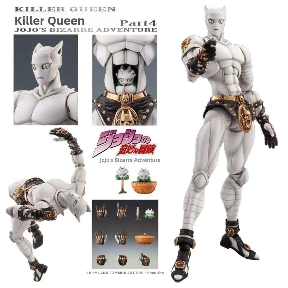 JOJO Adventure Immortal Diamond Killer Queen White  Pink  Collectible Figure M Version Joint Movable PVC Material