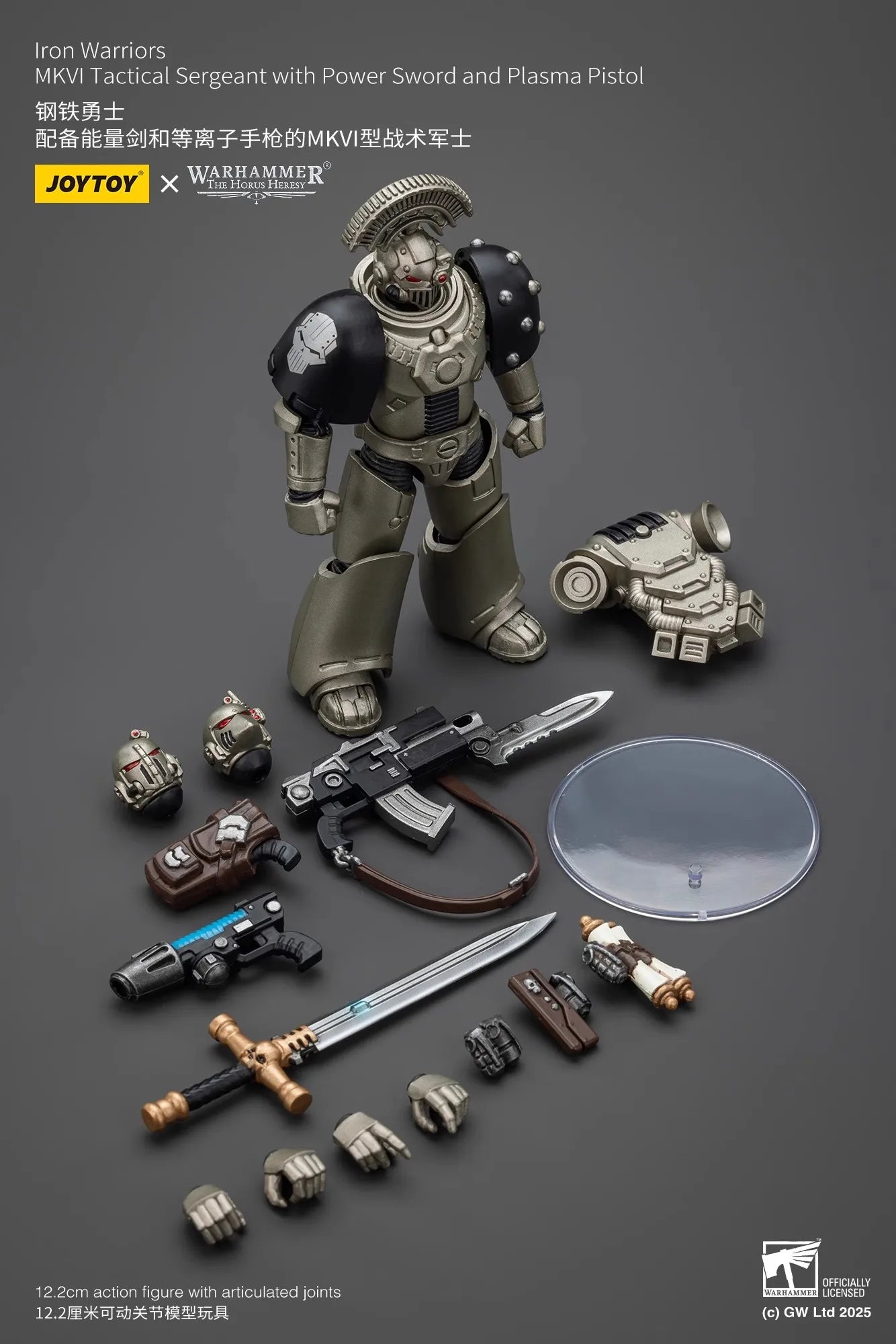 JOYTOY Warhammer The Horus Heresy 1/18 Scale Iron Warriors MKVI Tactical Sergeant Command Squad Joint Action Figure Model Toys