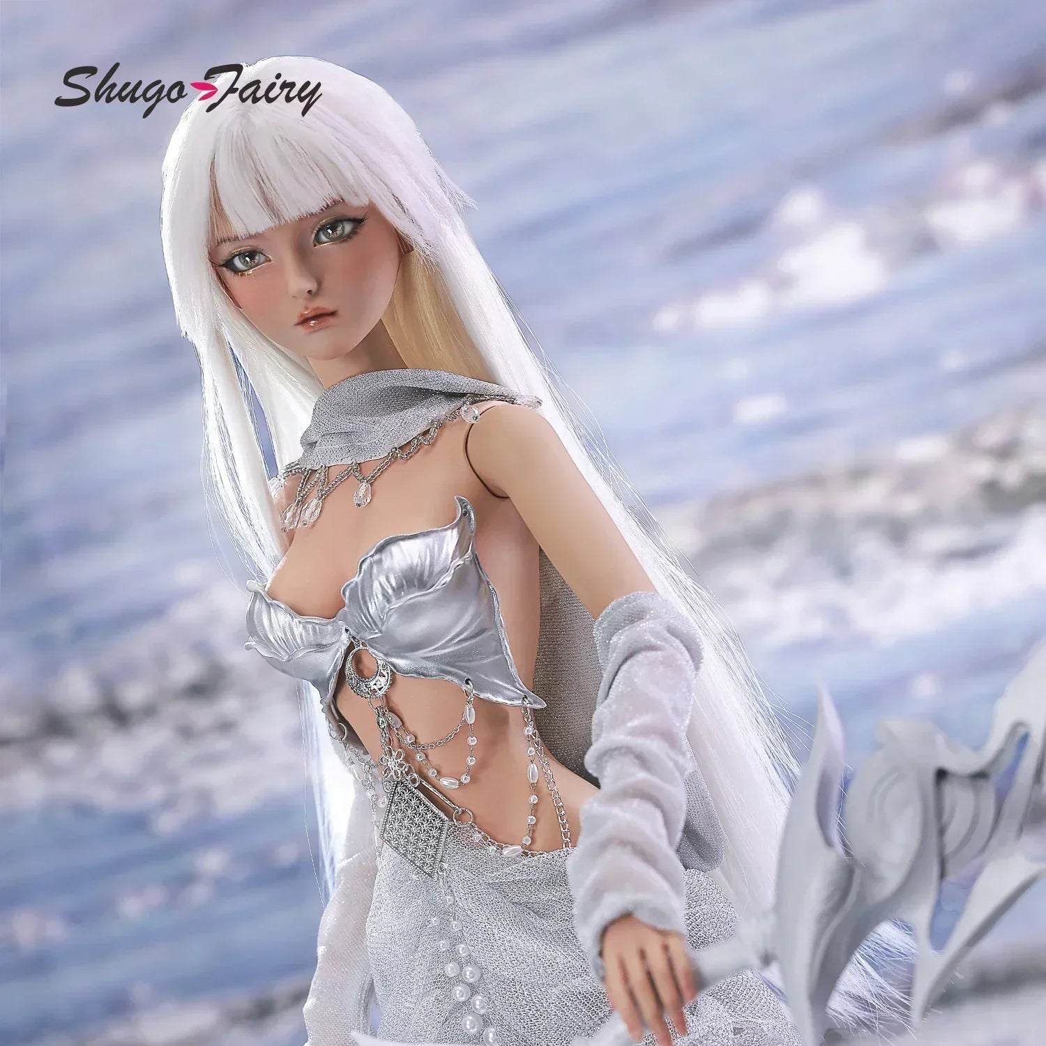 Bjd Doll 1/3 Yueru Gothic Sagittary Fullset Archer Art Figure Dolls Female Shugafairy Silver Resin Breast Cup 1/3 Bjd Clothes