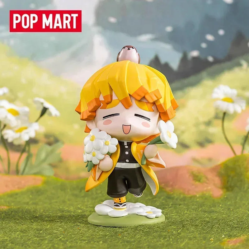 Pop Mart Demon Slayer Birth Flower Series Blind Box Toys Kawaii Anime Action Figure Surprise Mystery Box Dolls Girls Gift