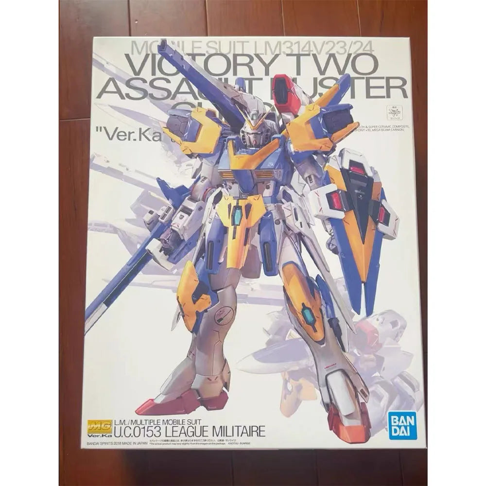 Bandai Genuine MGSD Mobile Suit Gundam Victory V2 Gundam Assault Buster Ver.Ka Collectible Assembly Model toy