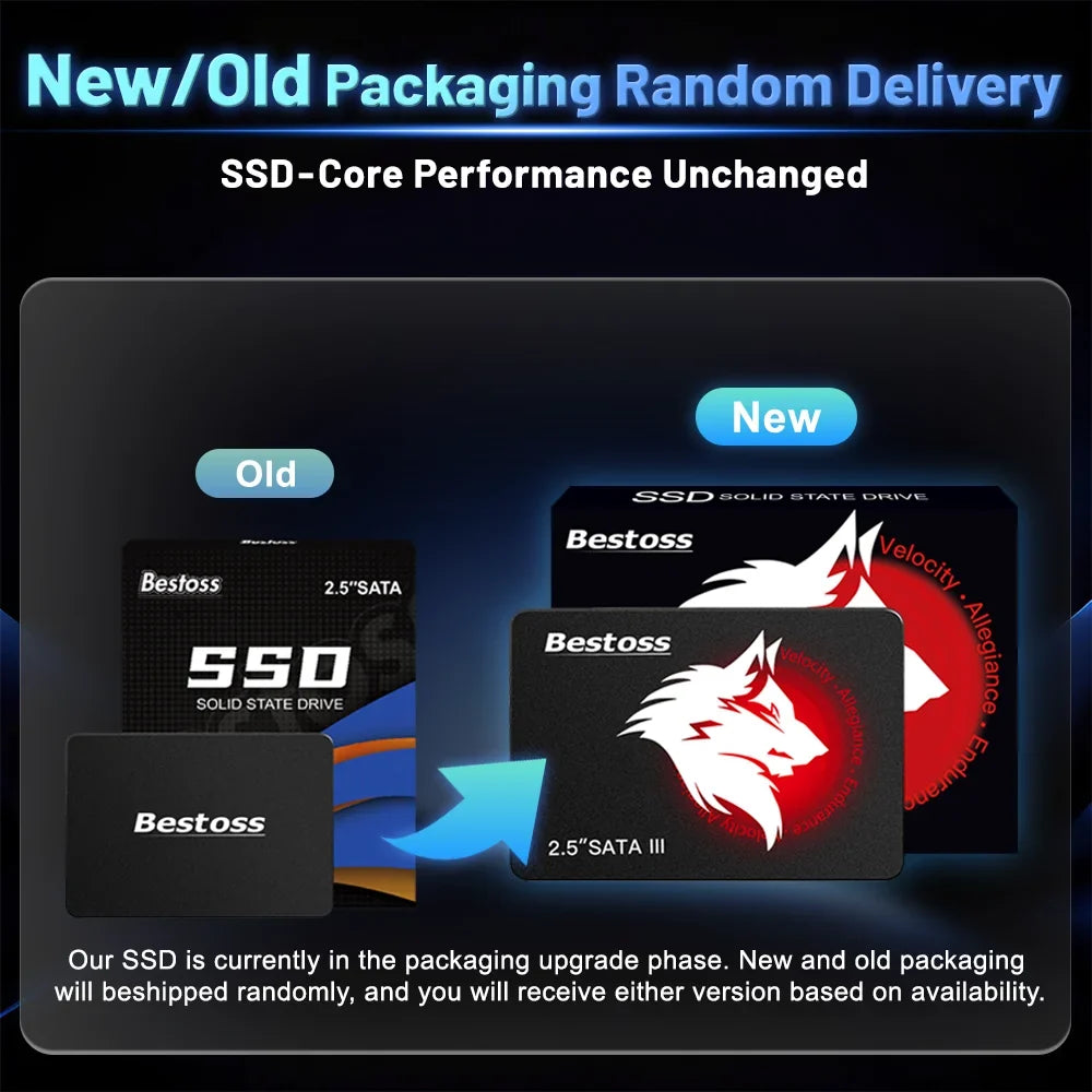 Bestoss Hard Drive Solid State Drives 120GB 128GB 240GB 256GB 480GB 512GB 1TB 2TB SSD 2.5 inch Sata 3.0  for Computer