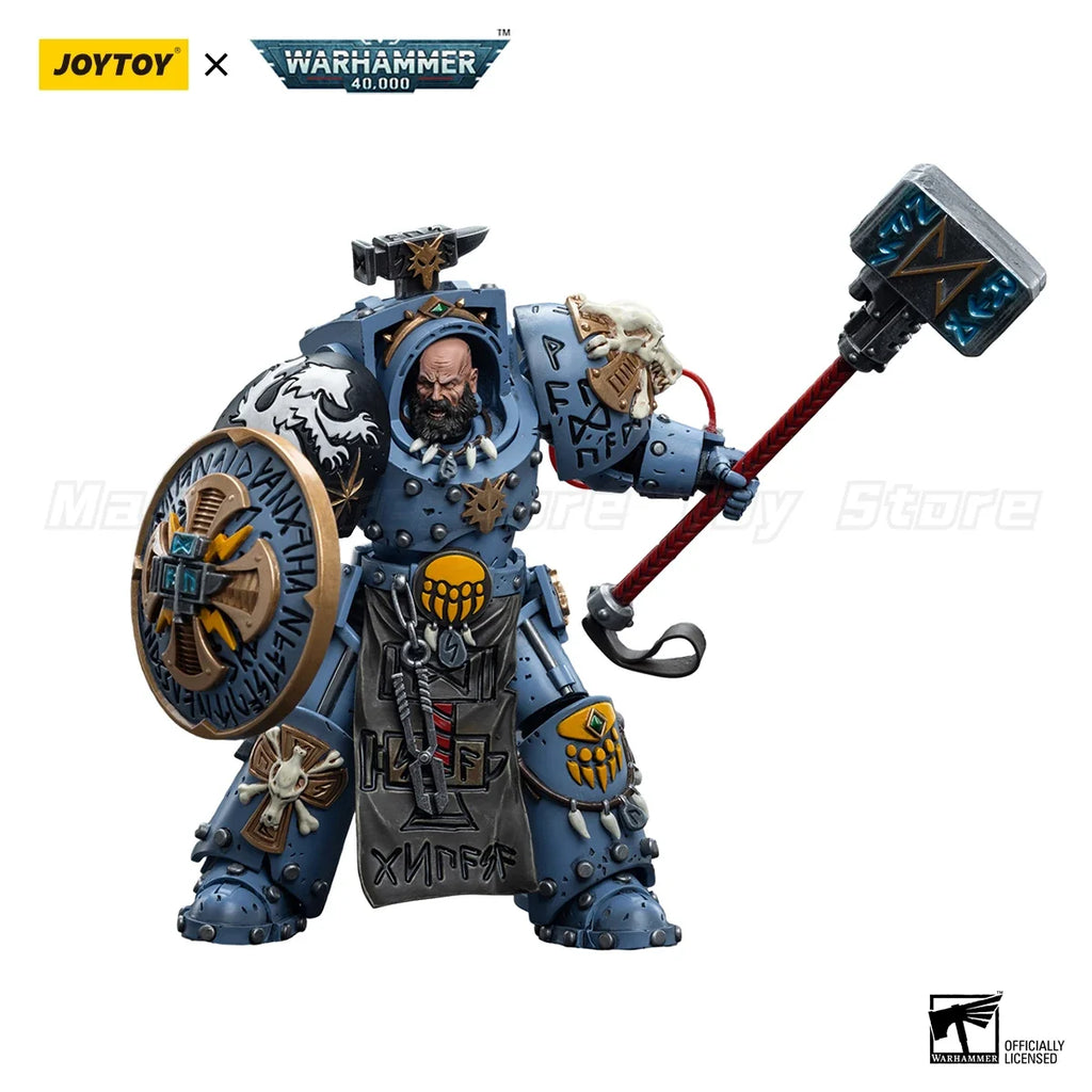 【In Stock】JOYTOY Warhammer 40K Space Wolves Arjac Rockfist Model Toy Gifts 1/18 Action Figure