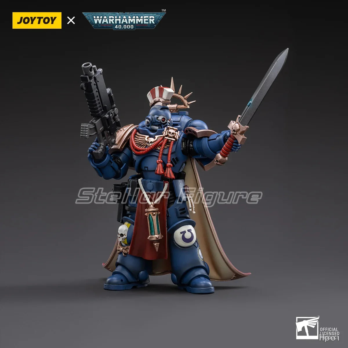 【SF】JOYTOY Warhammer 40K 1/18 Action Figure Ultramarines Primaris Captain Sidonicus Model Toys Gifts Collection