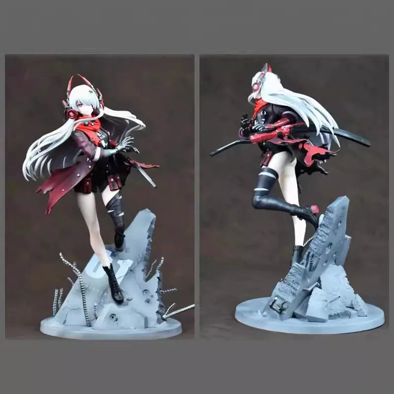 Punishing Gray Raven Lucia Crimson Abyss White Hair Battle Anime Figure Boxed Game Collectible Statue For Anime And Game Fans
