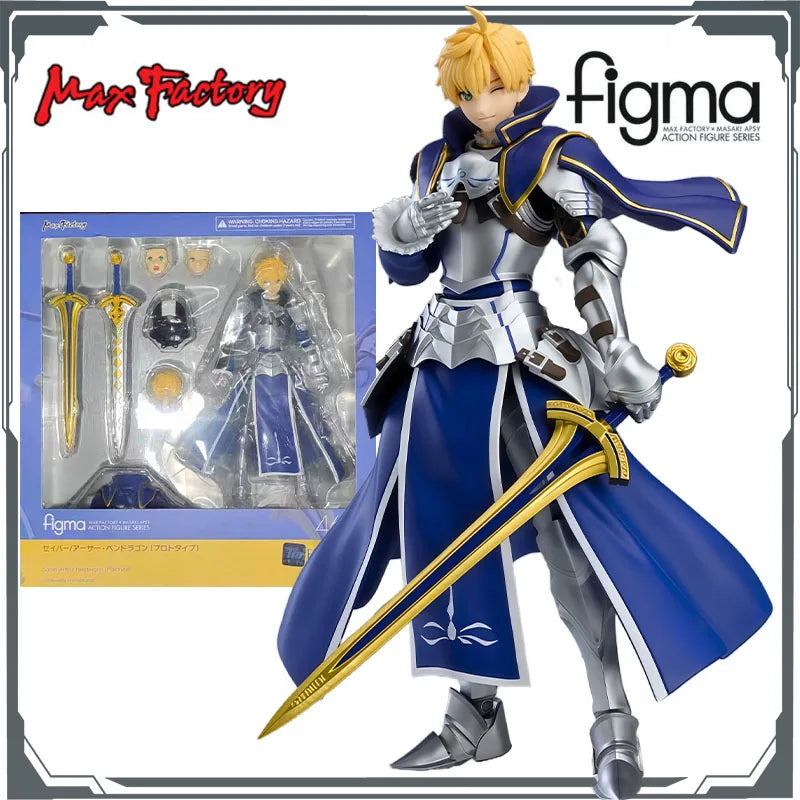 Max Factory Original Figma Arthur Pendragon 155mm Anime Action Figures Toys for Boys Christmas Gift Collectible Model Ornaments