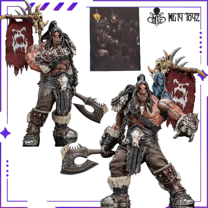 【 in Stock 】 METYTOYZ Original Horde Battle Song, Chief, Orc Warrior, Old Roar Dad 1/10 Mobile Doll Model, Handmade Toy Gift