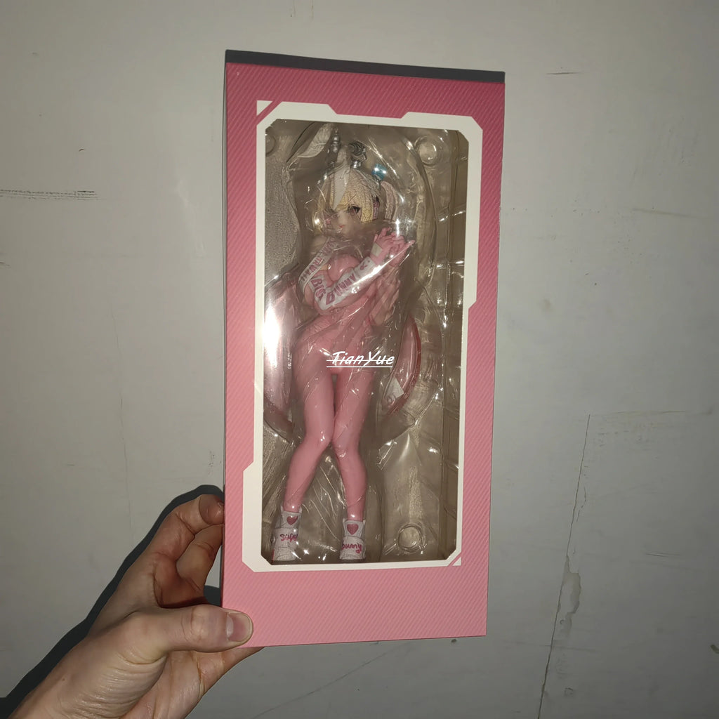 Anime Superbunny Cute girl Pink suit Action Figure Model Toy 28cm