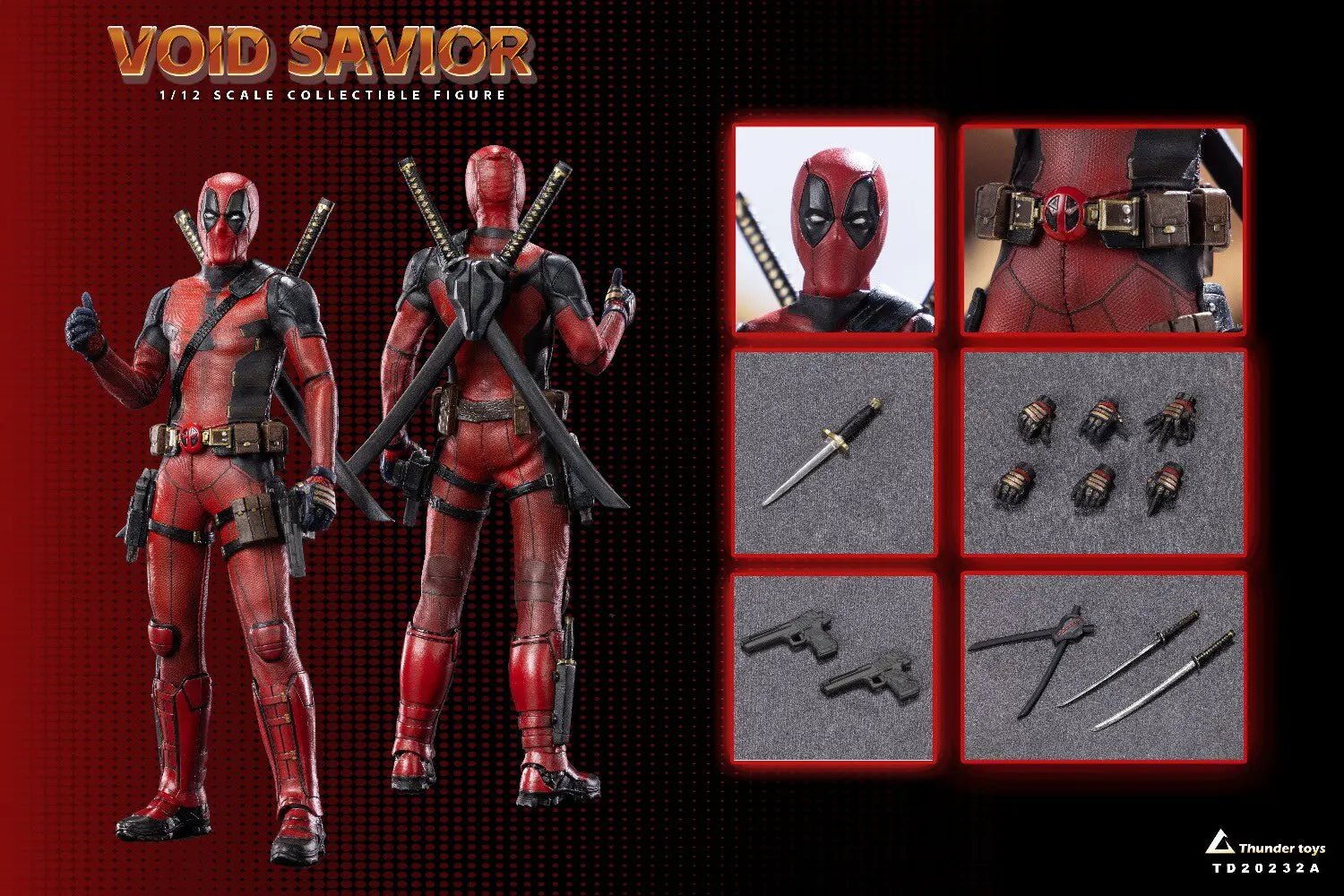 [Auf Lager] 1/12 Thunder Original Toys Void Saviour TD20232 Deadpool Wolverine, 15 cm Komplettset, Actionfigur Spielzeug