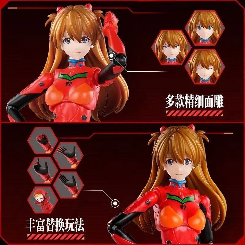 New Blokees Neon Genesis Evangelion Miracal Version Eva Ayanami Rei Asuka Langley Soryu Action Figures Assembled Model Gift