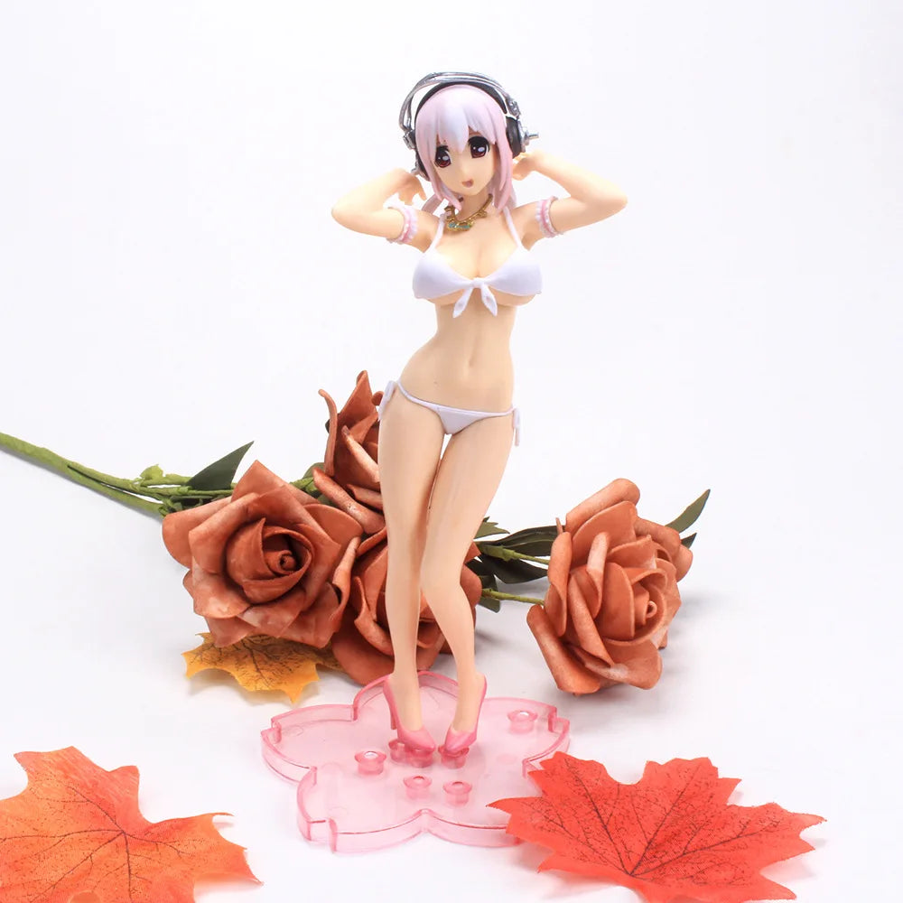 Sexy Anime Figure Nitro Super Sonic Super Sonico Libra Ver. PVC  Model Toys Collection Doll Gift Accessories Car Dashboard Toy