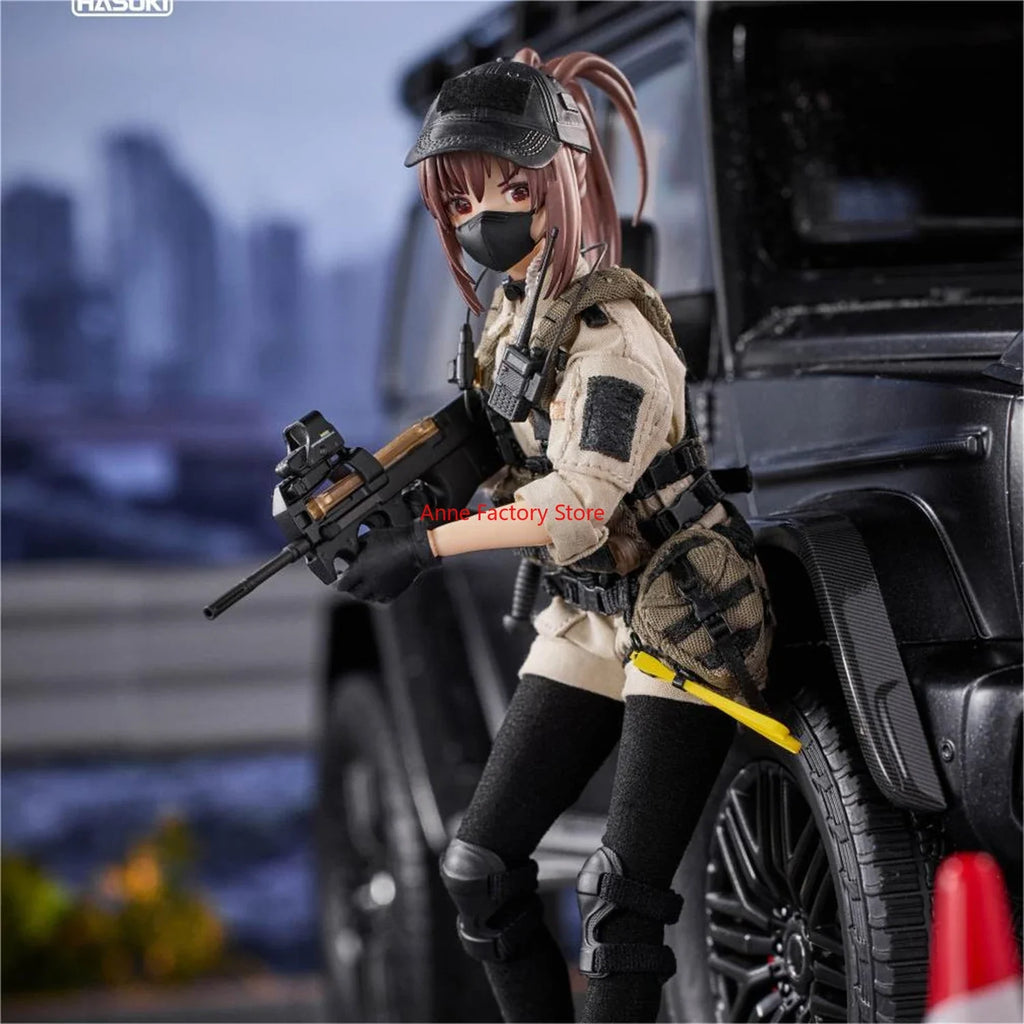 【IN STOCK 】Original HASUKI IZUMIHAISE 1/12 Pocket Art The Sixth Bullet Mobile Suit Girl PVC Action Figure