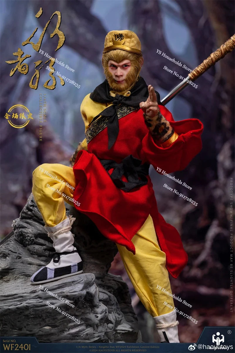 HAOYUTOYS WF2401 Limited Version 1/6 Collectible Sun Wukong Cloth Action Figure Myth The West to the Journey Monkey King Doll