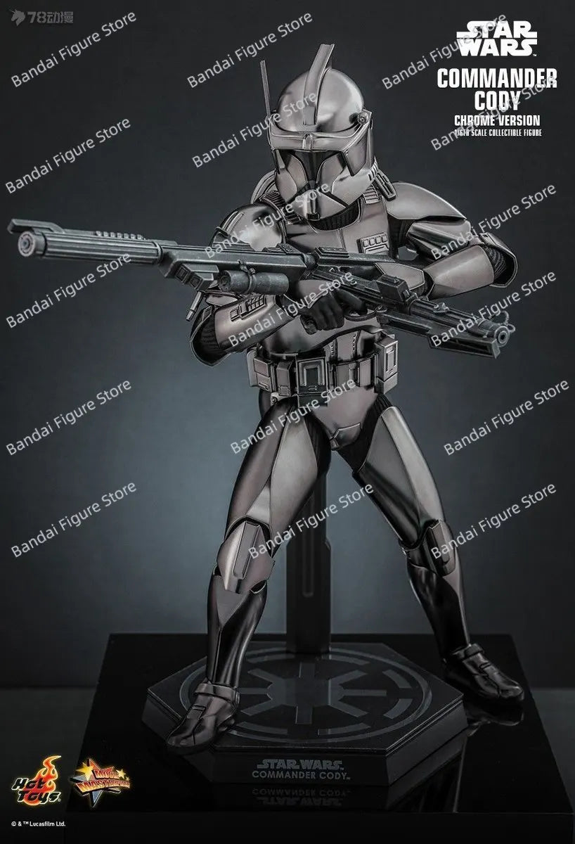 HOTTOYS HT MMS734 1/6 Clone Commander Cody Chrome Version Figurine Collection Star Wars Movie Original Delicate 12" Soldier Mode
