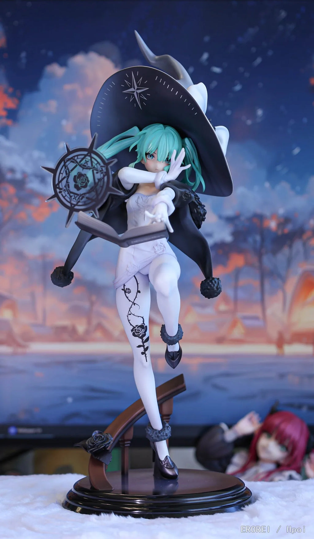 New In Stock 25CM Original RIBOSE RISE UP SERIES 1/8 Hatsune Miku Fantasia Witch PVC Anime Figures Model Toy Collection Gifts