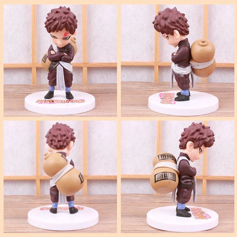 6pcs/set 12cm Anime Naruto Shippuden Hinata Sasuke Itachi Kakashi Gaara anime figure Q Version PVC Figures Toys Dolls Kid Gift