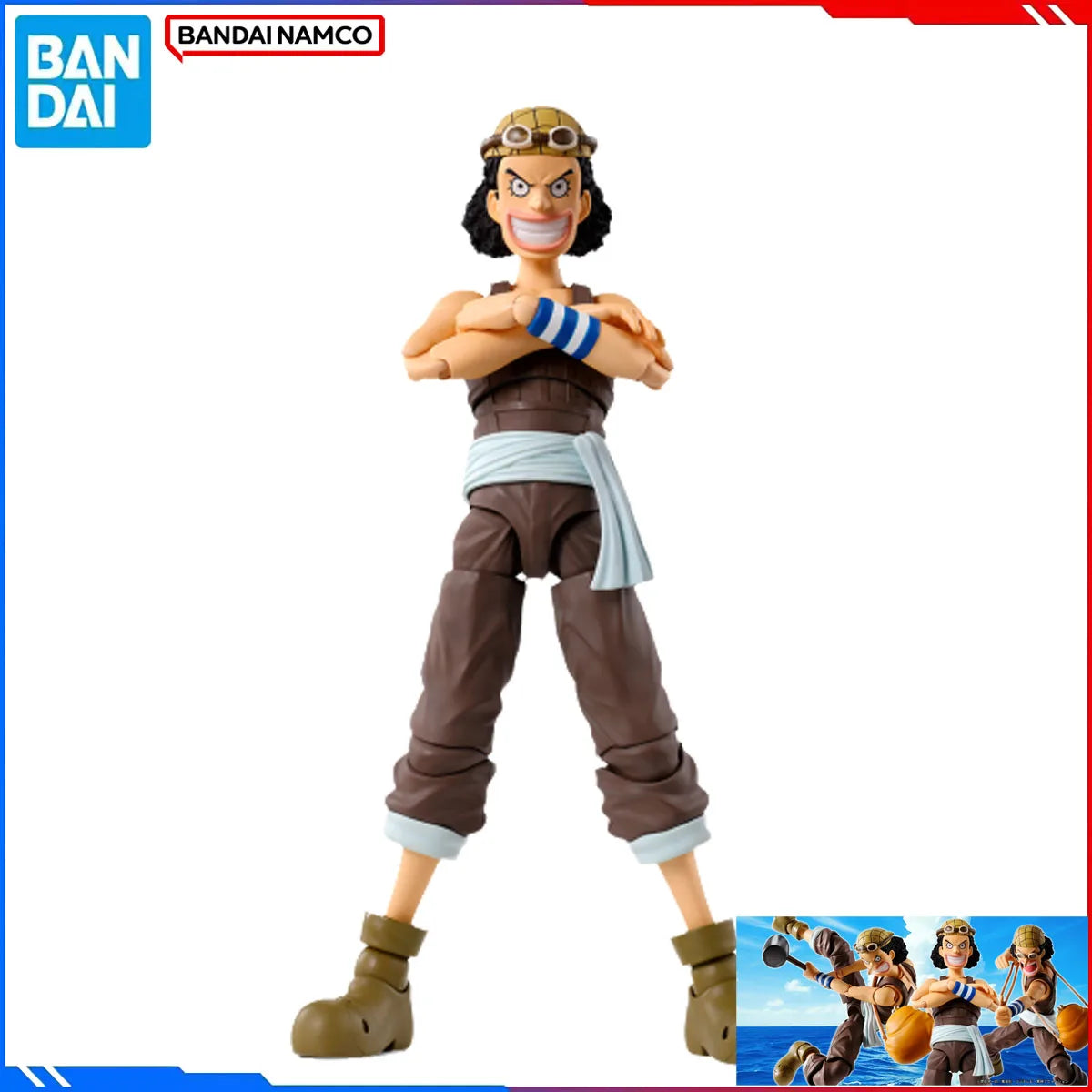 Bandai Genuine One Piece Anime Model Kits Usopp Romance Dawn Toys S.H.Figuarts Action Figure Assembly Model Gift for Boy Girl