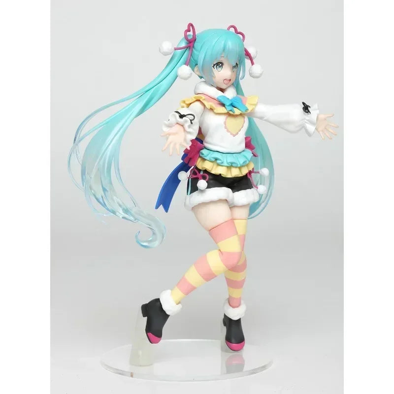 In Stock Original TAITO Hatsune  Toy Figure Winter Image Anime Figure Movable Model Collection Toy Gift Collection Ornaments