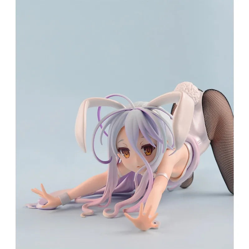 B-STYLE No Game No Life Anime Figure Shiro Cat Bunny Ver. Sexy Girl Bunny Lying Position Action Figure Model Christmas Present